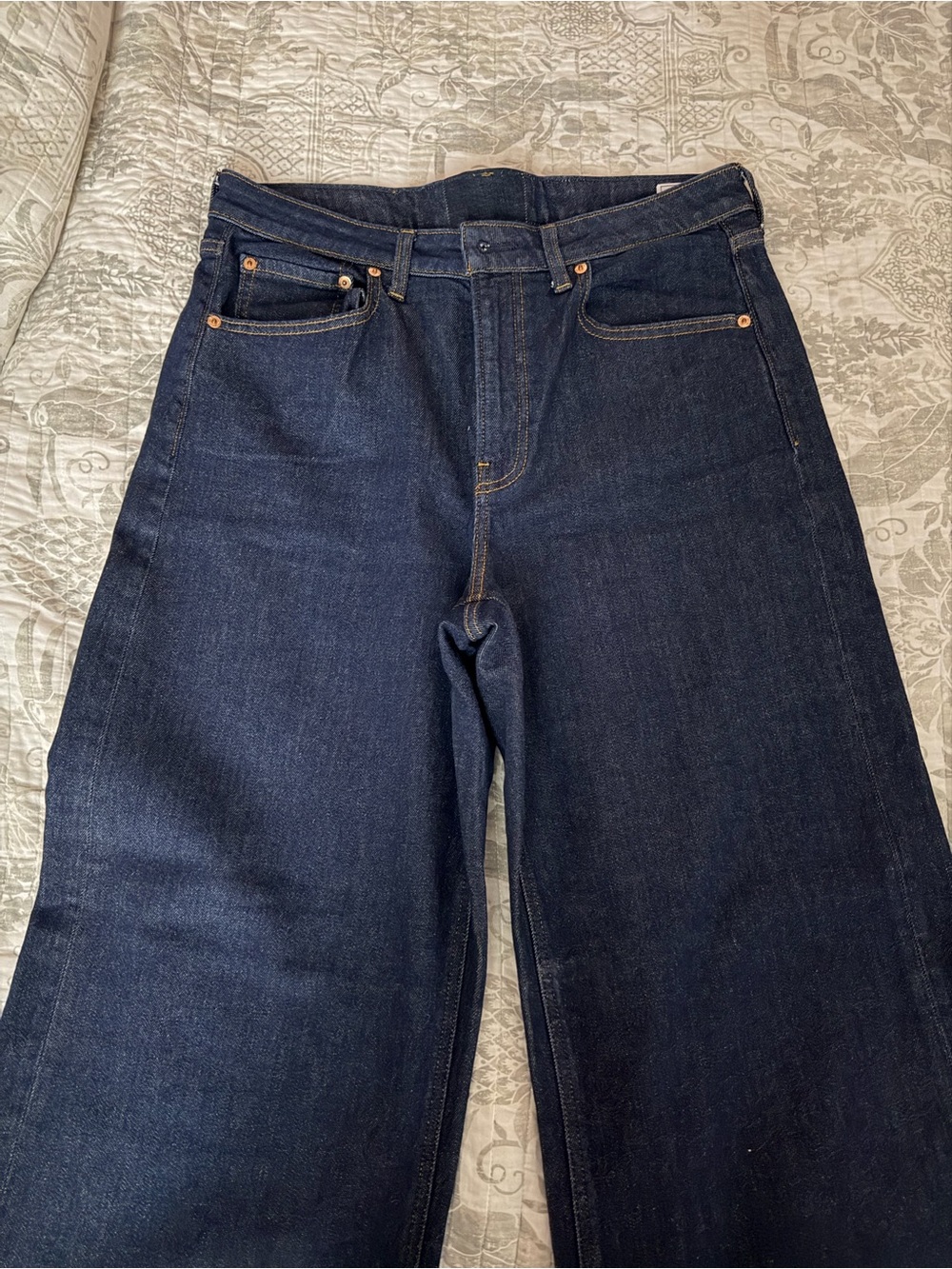 GAP high stride Dark Blue Wide-Leg High-Rise Jeans